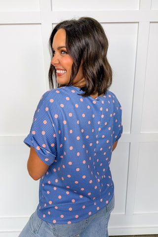Everyday Happy Dot Top in Blue