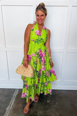 Tiana's Favorite Tiered Eyelet Midi Dress