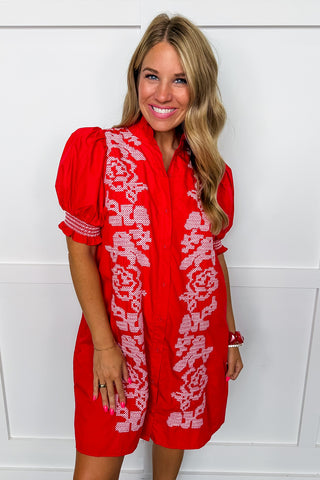The Red, White & Chic Dress
