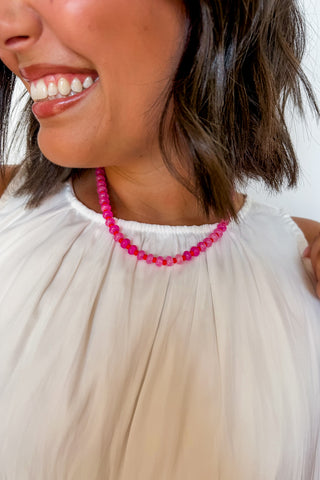 Pink Punch Candy Beaded Necklace by Treasure Jewels