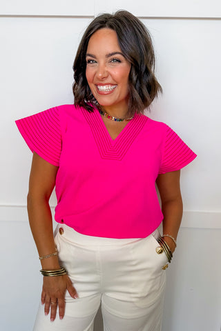 The Darling Top in Hot Pink
