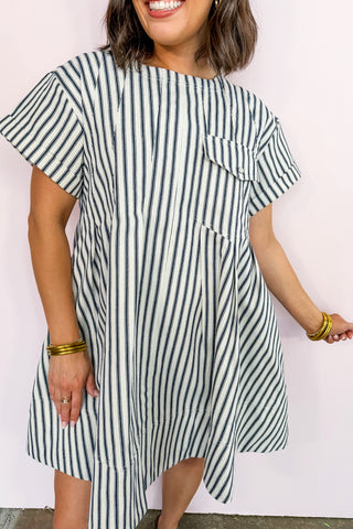 Darling Navy Stripe Dress