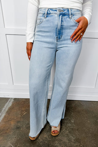 The Annie Jeans - Split Hem Straight Leg Jean