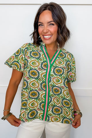 Garden Getaway Mosaic Top