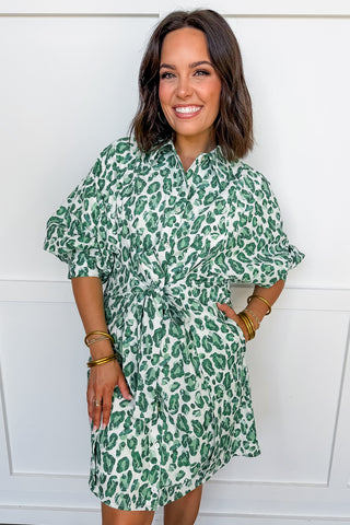 Effortlessly Wild Green Dress