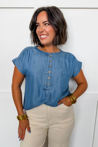 Easy Days Chambray Top