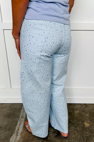 The Rhinestone Bubble Jeans in Blue