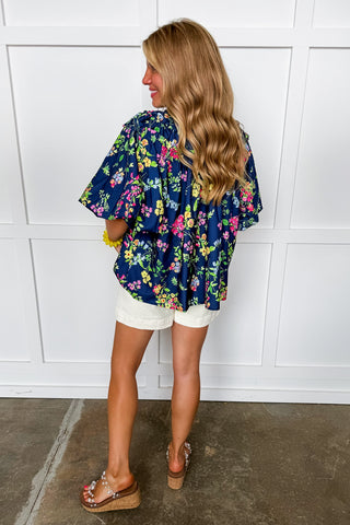 Signature Southern Navy Floral Blouse