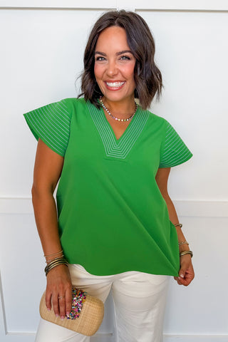 The Darling Top in Kelly Green