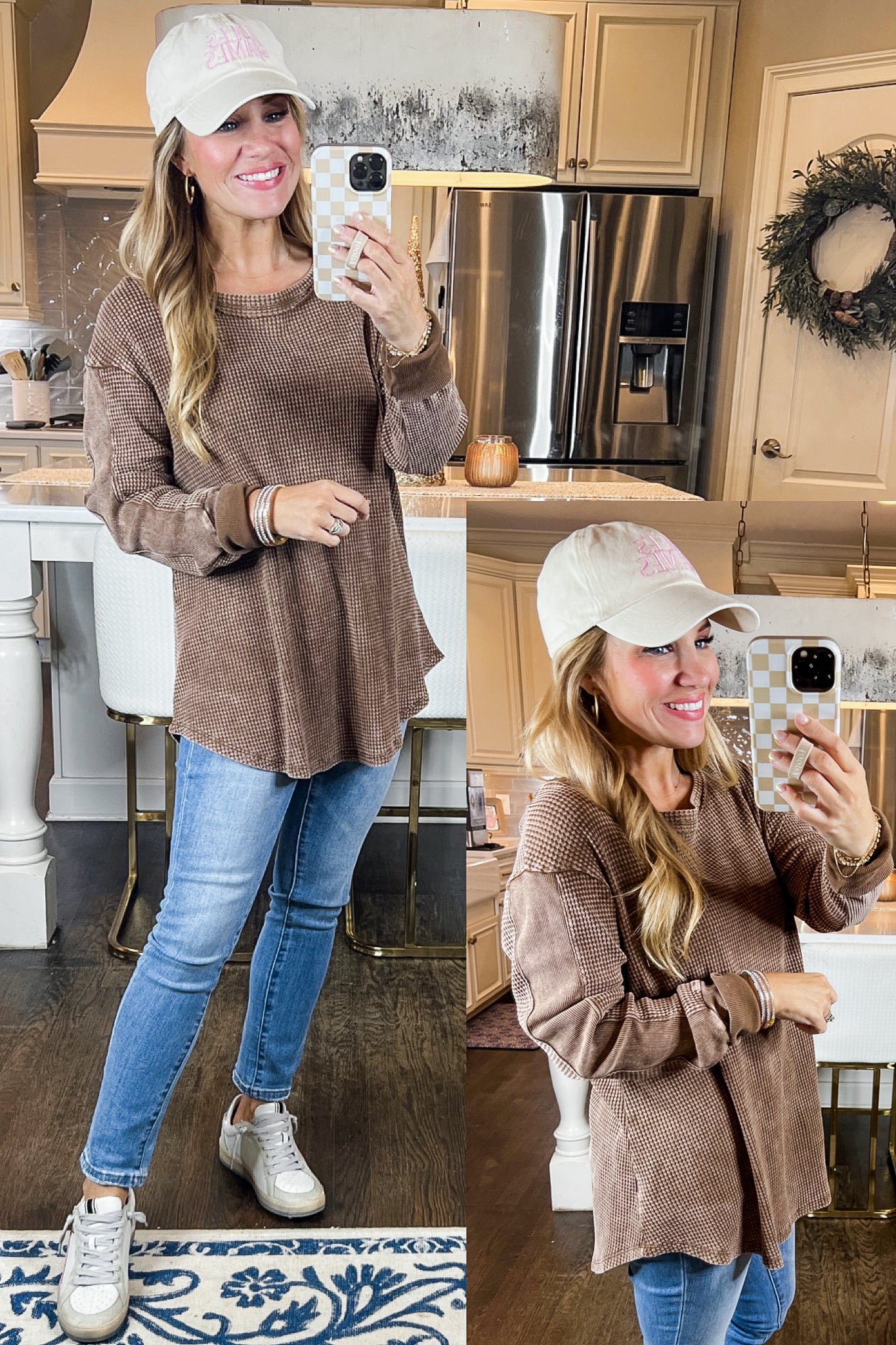 Closet Staple Waffle Knit Thermal in Mocha