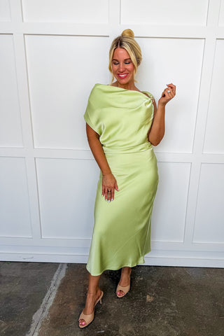 The Opaline Affair Satin Midi Dress