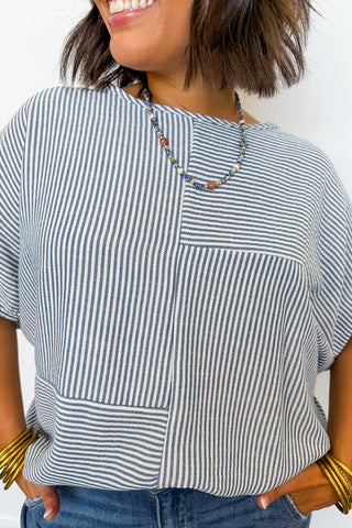 Ocean Blue & Pearl Gemstone Necklace by Treasure Jewels
