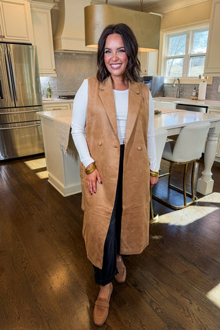 City Luxe Suede Vest