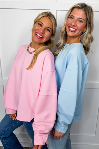 The Sweet Stripes Everyday Pullover in Punch