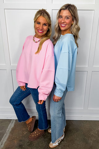 The Sweet Stripes Everyday Pullover in Blue