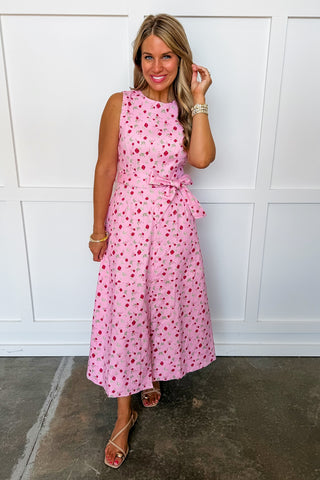 The Blushing Bloom Tie Waist Dress