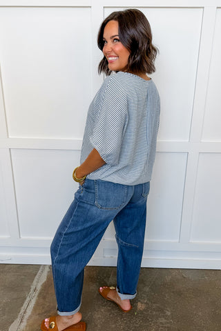 Effortless Stripe Top in Blue