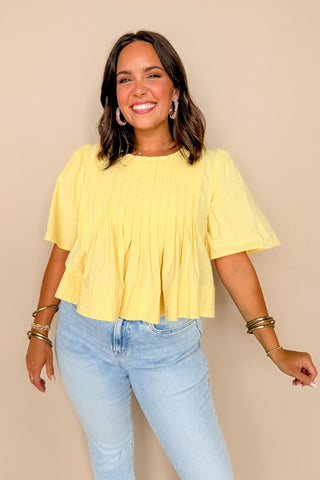 Babydoll Swing Top In Butter Yellow