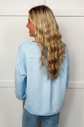 The Sweet Stripes Everyday Pullover in Blue