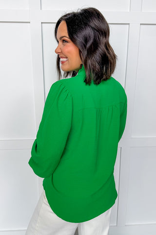 On The Bright Side Top in Kelly Green