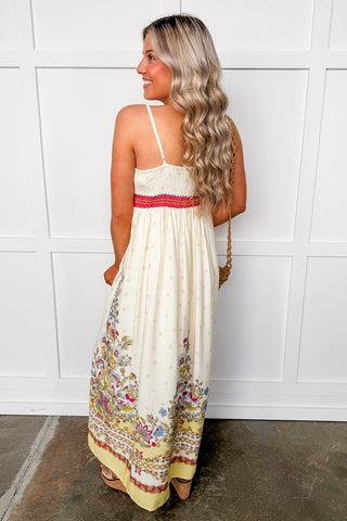 Out of Town Cami Maxi Dress in Yellow & Multi Print