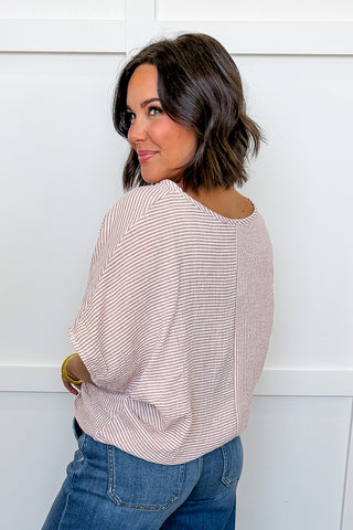 Effortless Stripe Top in Terracotta