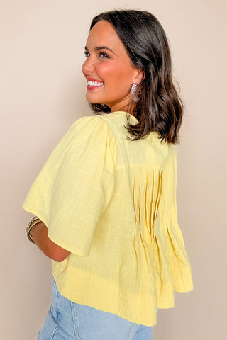 Babydoll Swing Top In Butter Yellow