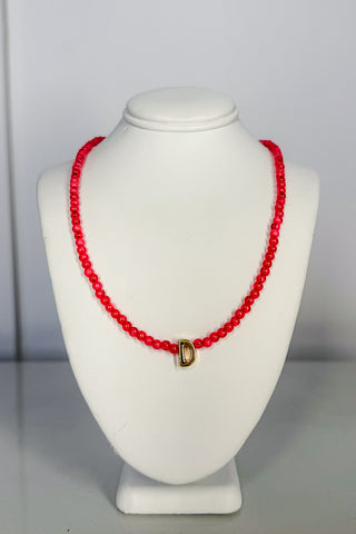 Beaded Inital Necklace