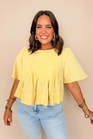 Babydoll Swing Top In Butter Yellow