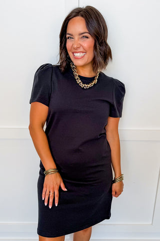 The Carolina T-shirt Dress in Black by Mary Square
