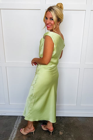 The Opaline Affair Satin Midi Dress