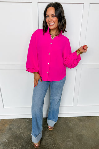 On The Bright Side Top in Pink