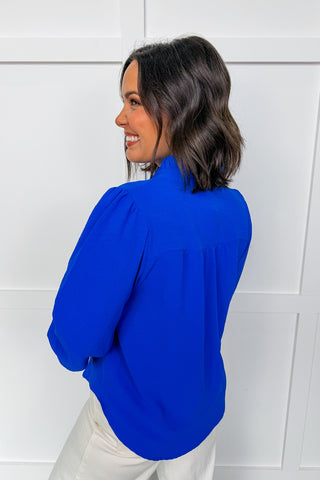 On The Bright Side Top in Royal Blue