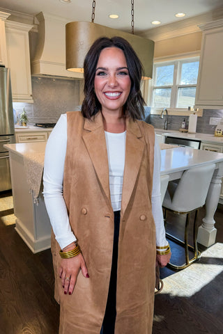 City Luxe Suede Vest