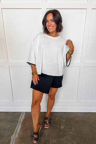 Dear Scarlett Palm Beach Wrap Skort in Black