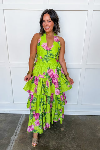 Tiana's Favorite Tiered Eyelet Midi Dress