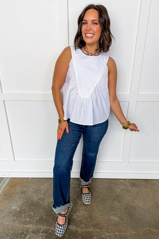 Sweet Breeze Swing Top in Off White