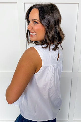 Sweet Breeze Swing Top in Off White