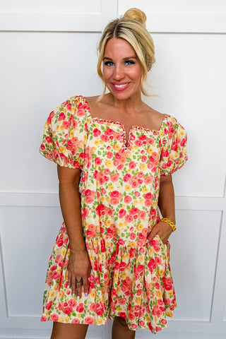 Floral Fling Drop Waist Dress