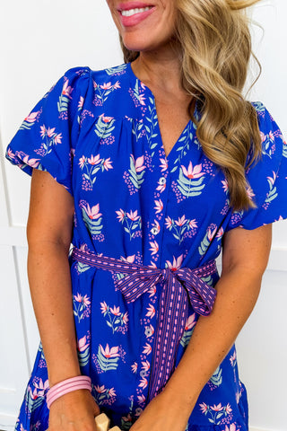 The Addison Dress in Petal Keepsake Blue by Mary Square