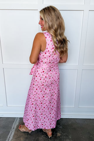 The Blushing Bloom Tie Waist Dress