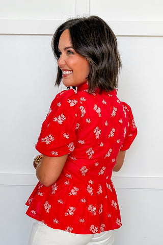 Firecracker Charm Peplum Top