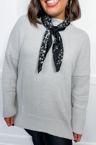 Hot Pink Deal - The Cloud Nine Sweater in Grey