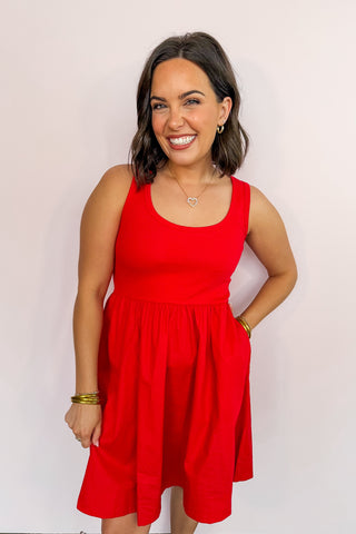 One & Done Dress in Red