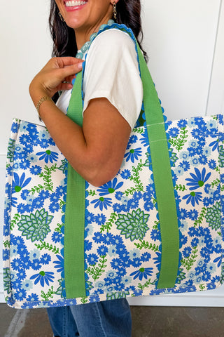 The Monaco Tote in Daisy Chain White by Mary Square