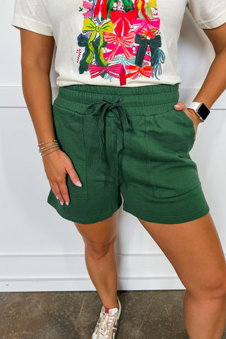 Hot Pink Deal - The Cozy Shorts in Green
