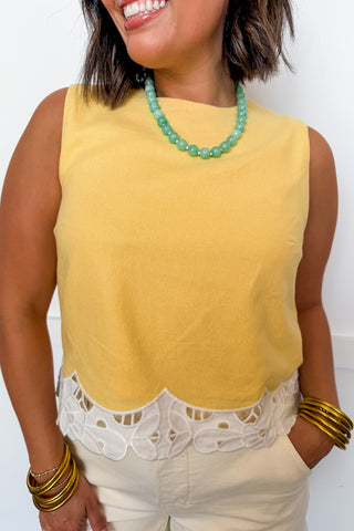 The Sunshine Scallop Top