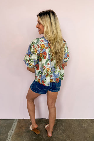 Garden Puff Sleeve Blouse