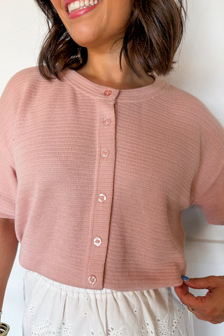 Easy Style Button Top in Pink