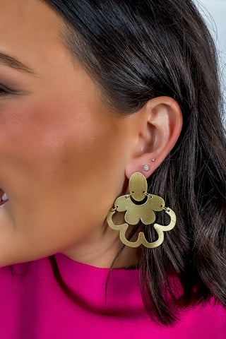 Hot Pink Deal - The Addie Gold Earrings